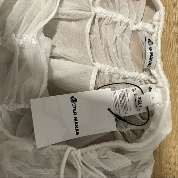 Ester Manas Micro Ruched Skirt White - Picture 3 of 3